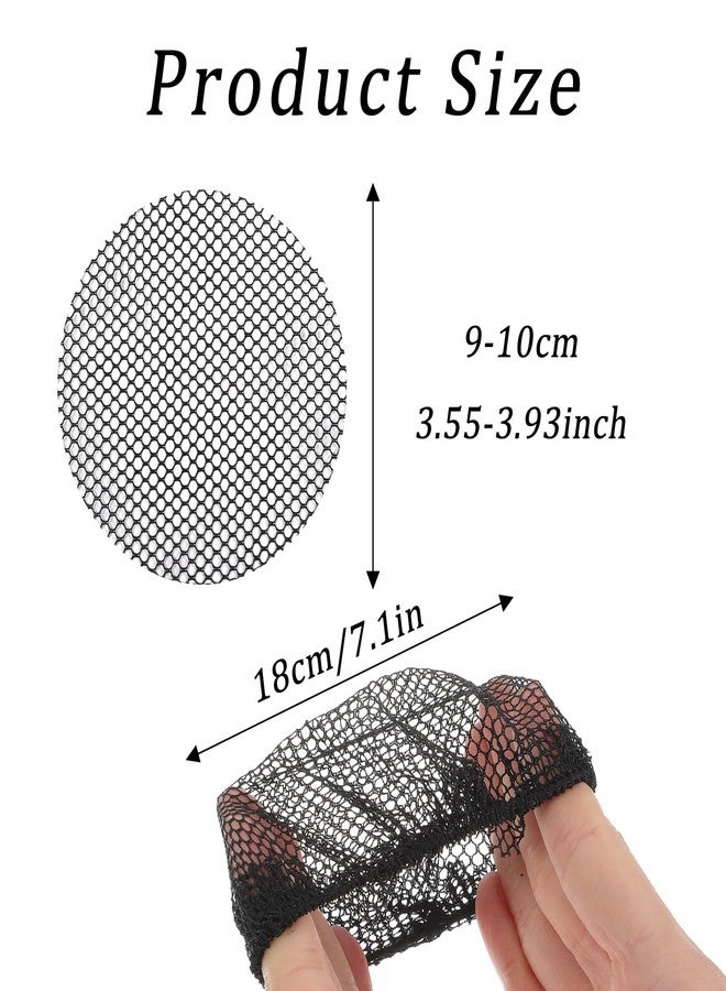 Psyqtsuary 8 PCS Invisible Mesh Hair Nets Black Invisible Elastic Bun Covers Reusable Elastic Mesh Bun Cover for Ballet, Dance, Girls and Women - Image 2